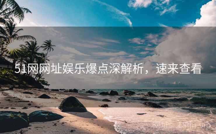 51网网址娱乐爆点深解析，速来查看