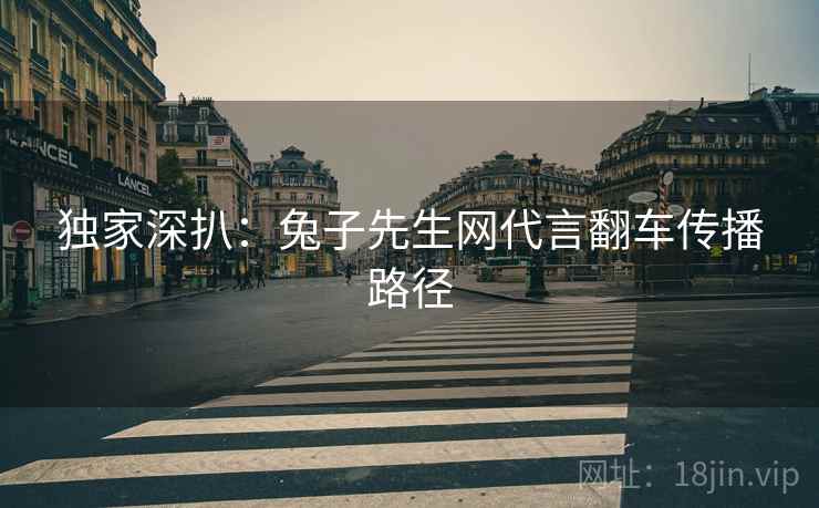 独家深扒：兔子先生网代言翻车传播路径