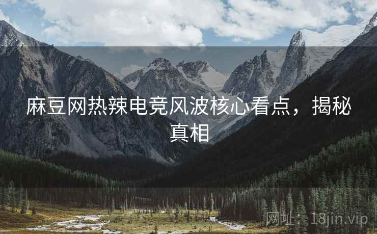 麻豆网热辣电竞风波核心看点，揭秘真相