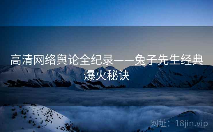 高清网络舆论全纪录——兔子先生经典爆火秘诀